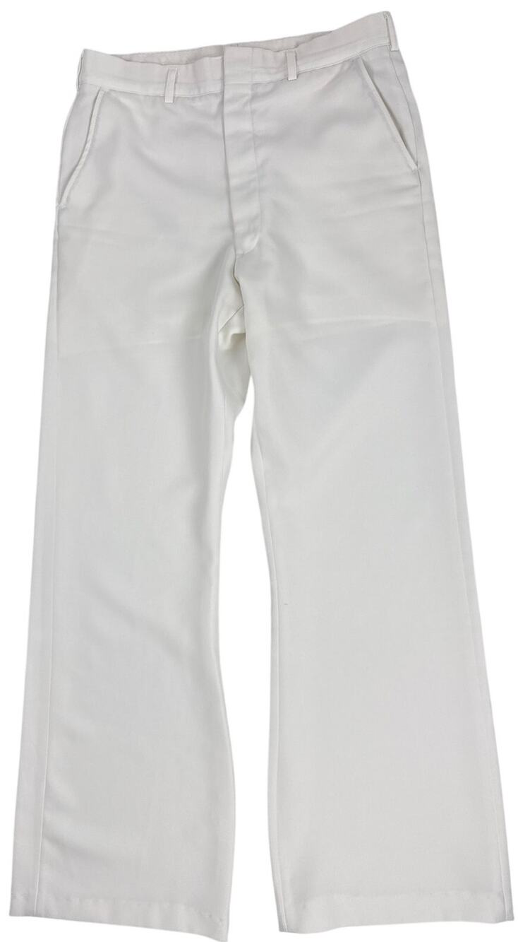 Vintage 80s US Navy White Dress Uniform Pants Wide Leg Men’s 34L